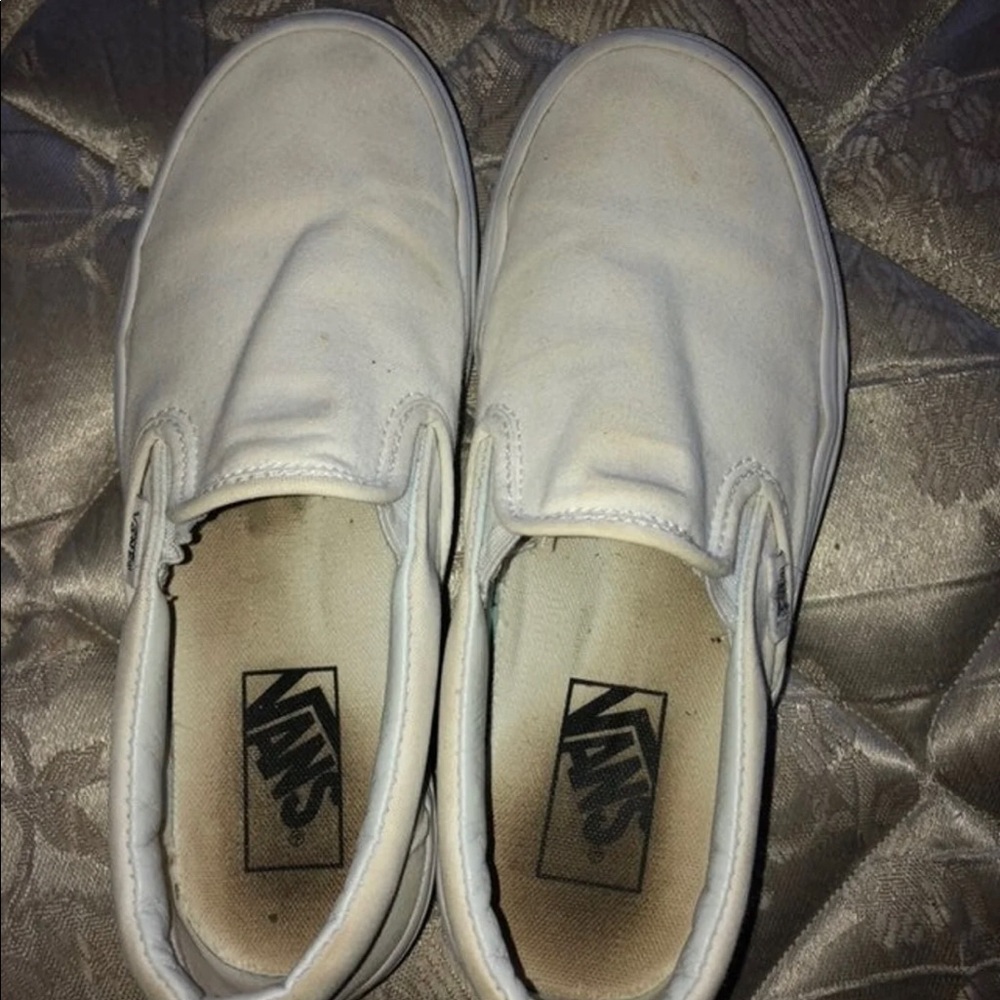Used White slip on vans